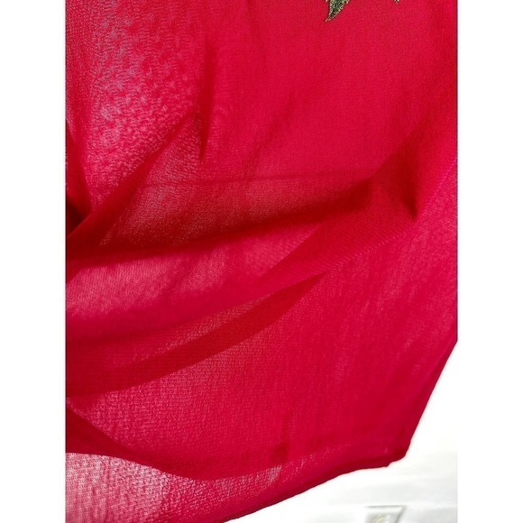 Pre-loved Y2K floral embroidered short sleeve t-shirt sz SML - Picture 3 of 5